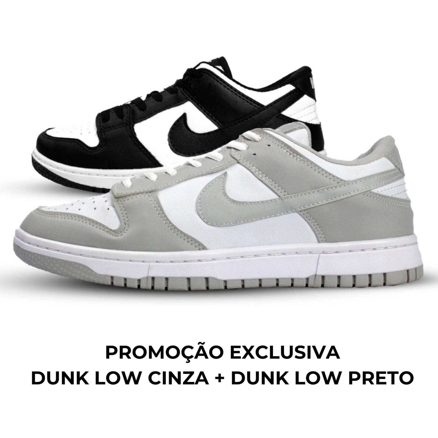 Kit Dunk Low Cinza + Dunk Low Preto² - Sócio dos Calçados